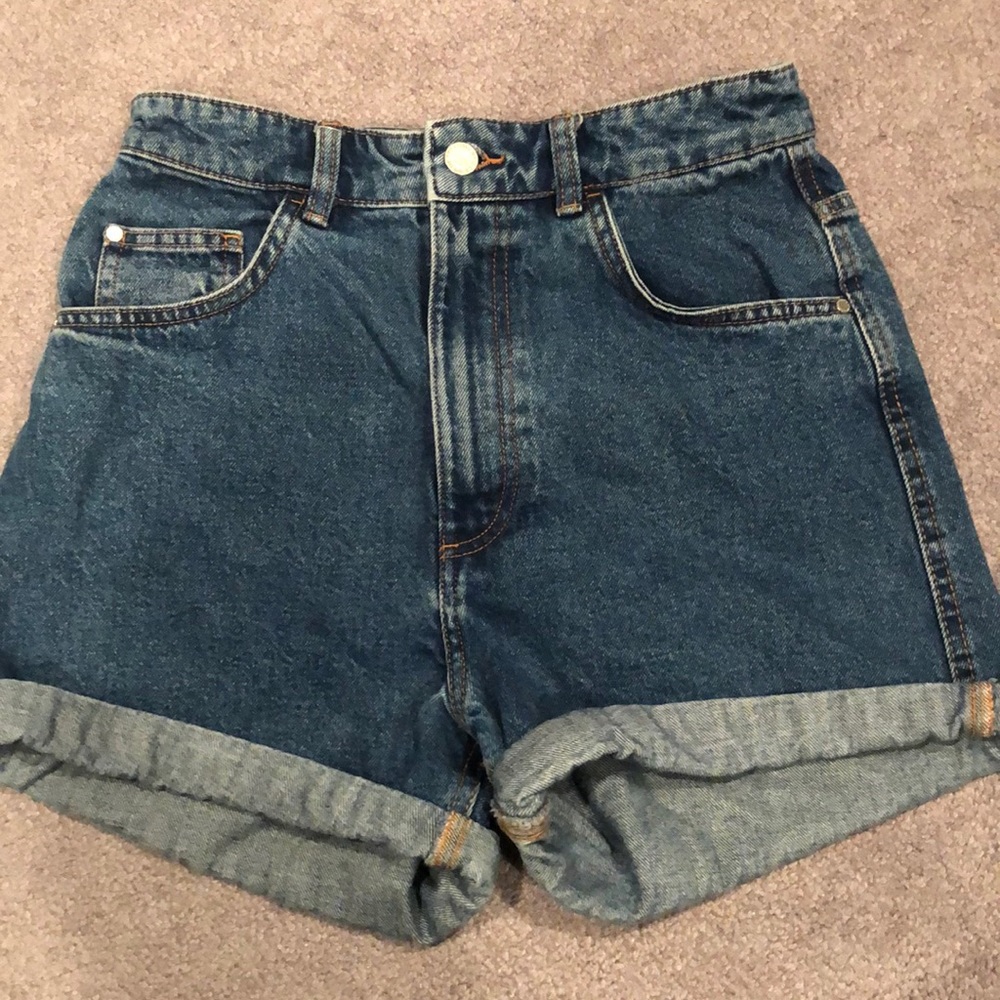 Zara authentic denim high waisted jean shorts